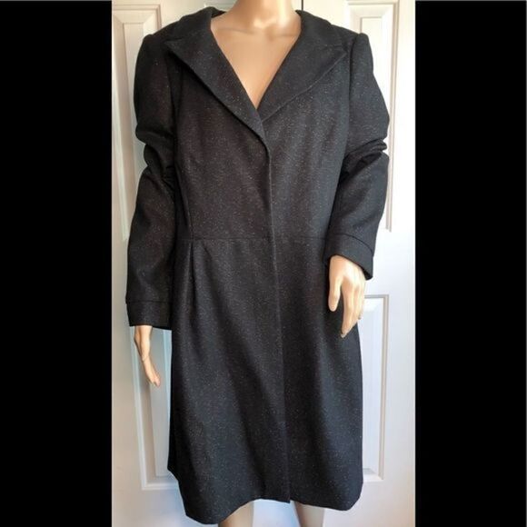 Worthington Black Metallic Princess Cut Coat - Picture 3 of 7